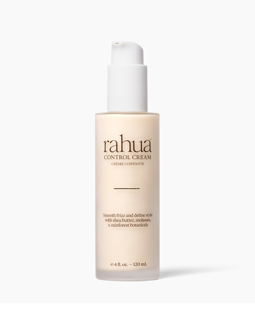 Rahua control cream bottle on a white background