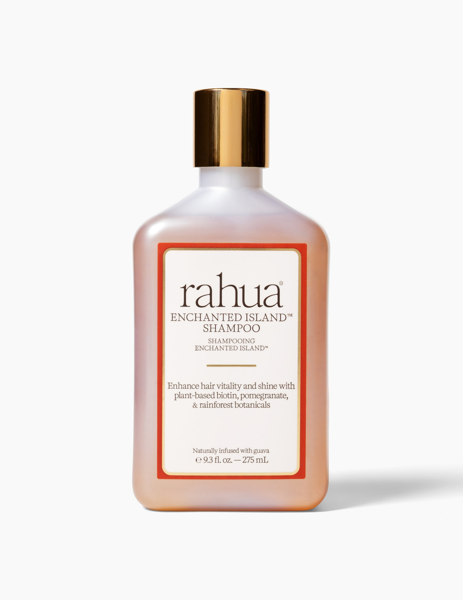 Bottle of rahua Enchanted Island Shampoo on a white background|variant:93-oz