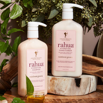 rahua hydration lush pumps holiday with leaves and oil